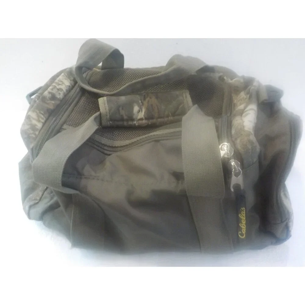 Cabela's Camo Tote Bag O2 Octane Travel Tote No Shoulder Multi Zip Compartments